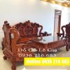 Bộ nghê phượng tay 14 gỗ hương đá