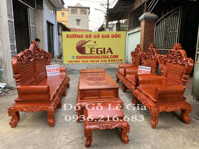 Bộ Hoàng Gia V4 7 món gỗ Hương 1