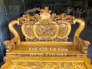 Bộ nghê phượng tay 16 gỗ cẩm vàng đục tay Bộ nghê phượng tay 16 gỗ cẩm vàng đục tay 4