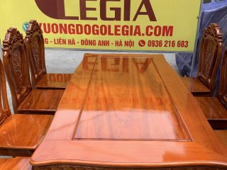 Bàn ăn gỗ Gõ đỏ 8 ghế và 01 bàn 90x180 Bàn ăn gỗ Gõ đỏ 8 ghế và 01 bàn 90x180 6