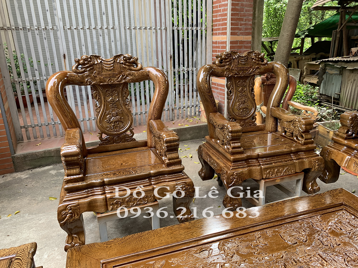 Bộ Minh Quốc Voi 10 món gỗ Mun ( Anh Tuấn - Lạng Sơn) 15