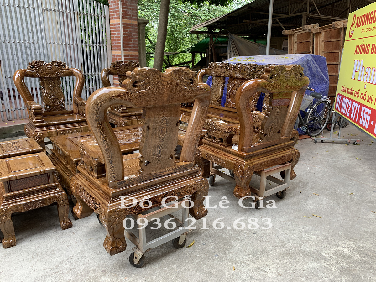 Bộ Minh Quốc Voi 10 món gỗ Mun ( Anh Tuấn - Lạng Sơn) 20