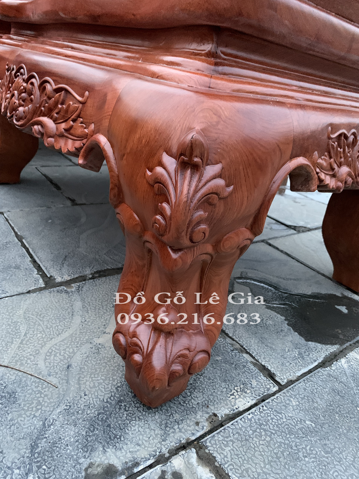 Bộ Hoàng Gia V5 Chân 16cm gỗ Hương đá ( Chú Phúc Nghệ An) 22