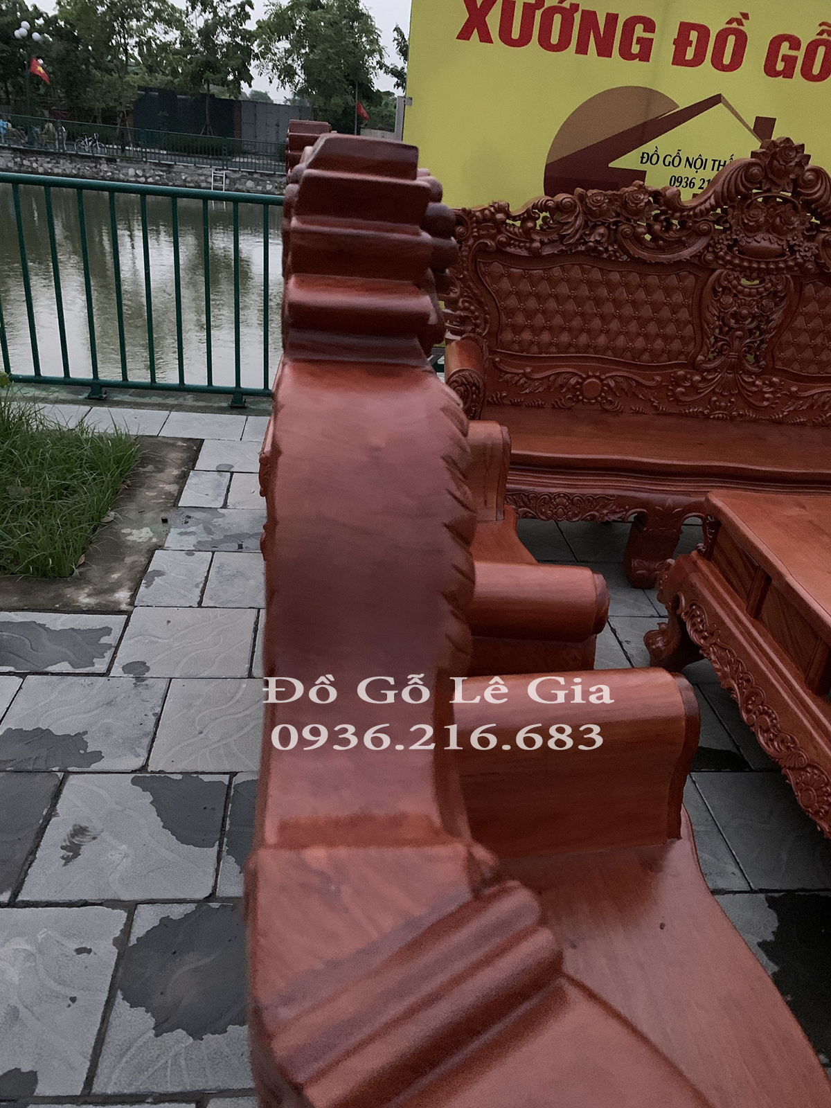 Bộ Hoàng Gia V5 Chân 16cm gỗ Hương đá ( Chú Phúc Nghệ An) 23