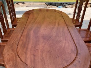 Bộ Bàn Ăn 8 ghế cây đàn bàn ván liền ( Chú Phúc Nghệ An) 7