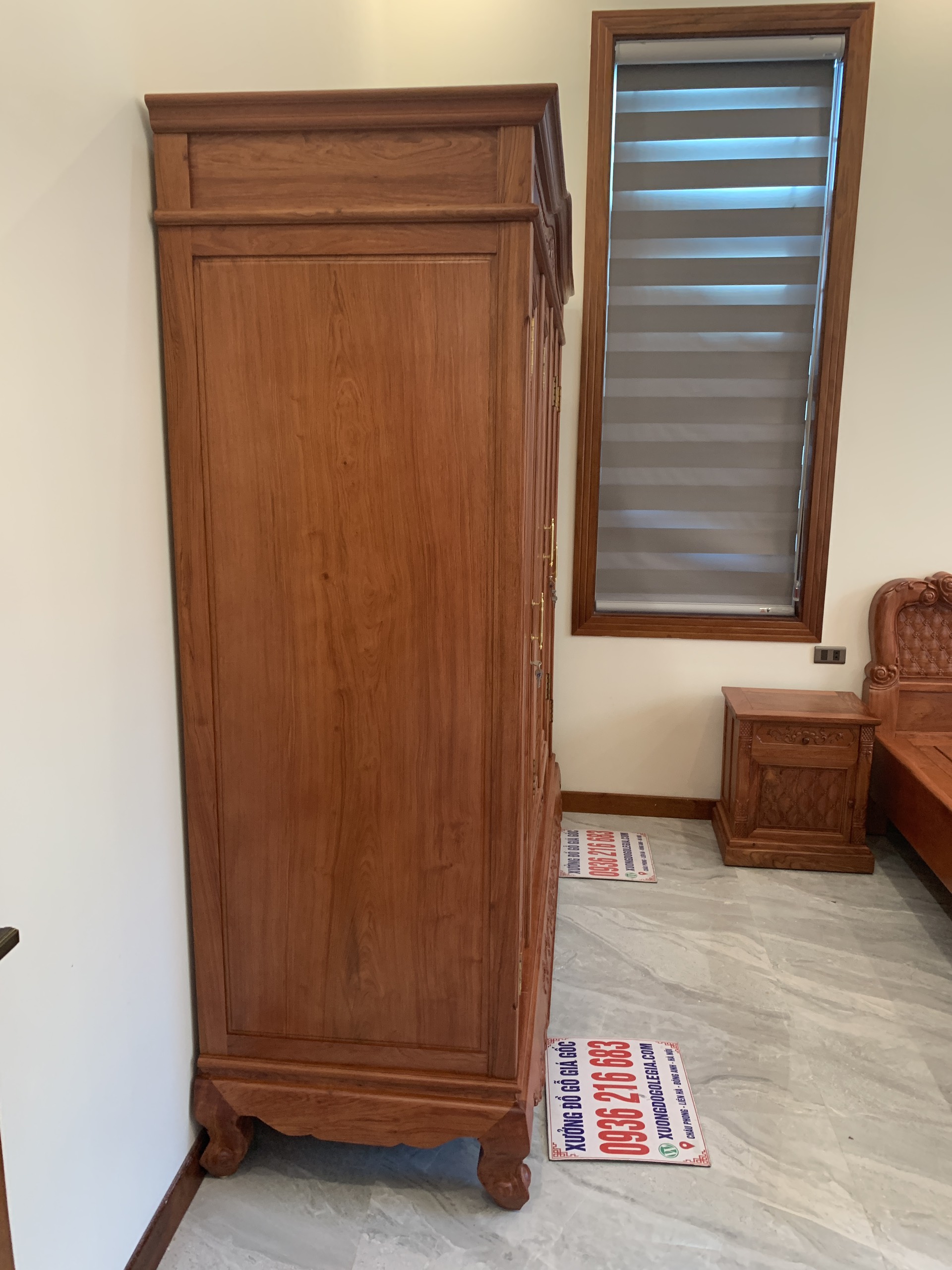 Tủ Áo 4 cánh 3 buồng gỗ Hương đá ( Chú Phúc Nghệ An) 15