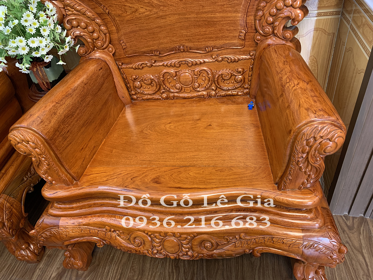 Bộ Hoàng Gia V4 Đại chân 14 gỗ Hương ( A Hải Nghệ An) 19