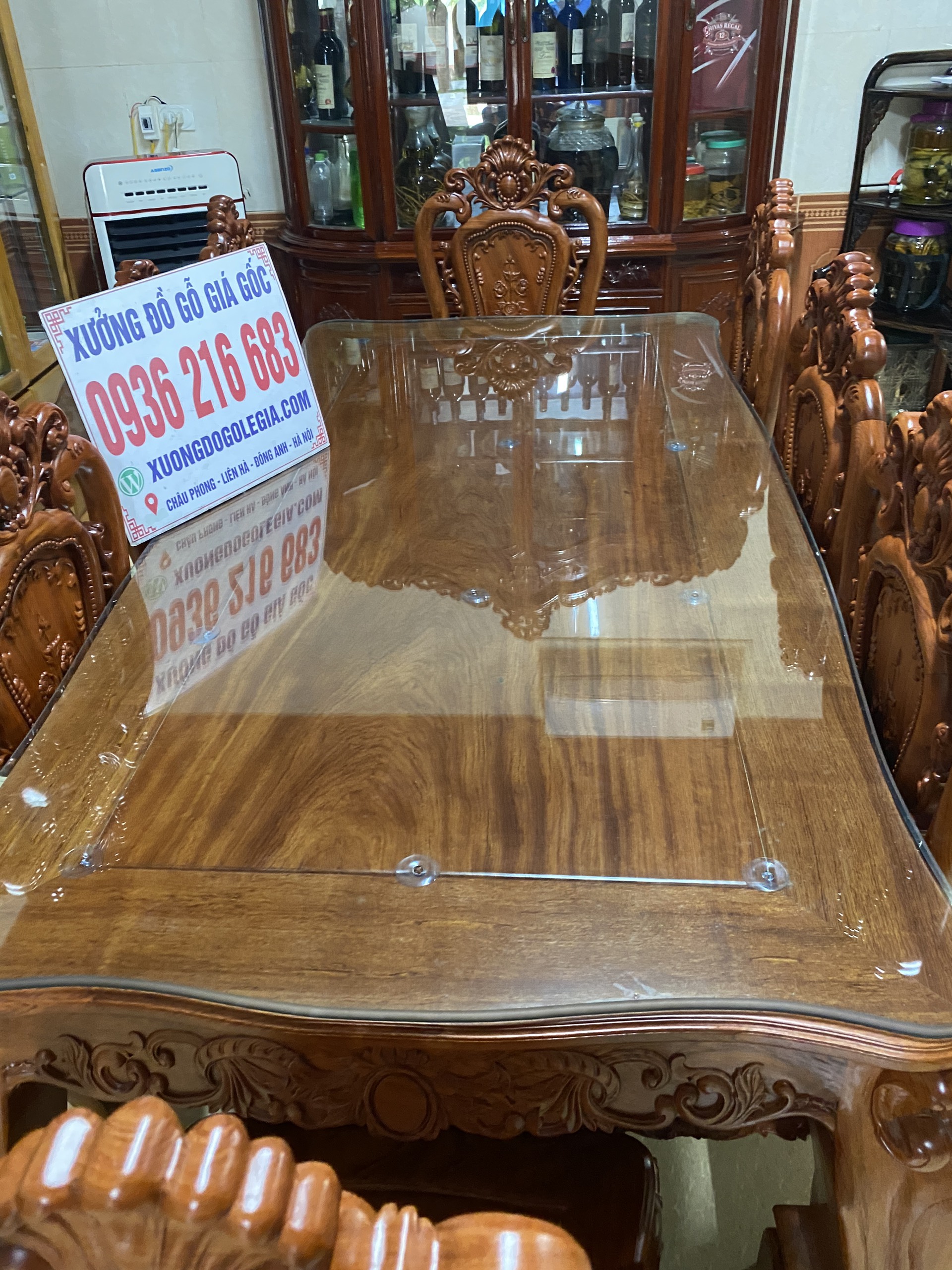 Bộ Bàn Ăn Louis Hoa Hồng 8 ghế ( A Hải - Nghệ An) Bộ Bàn Ăn Louis Hoa Hồng 8 ghế ( A Hải - Nghệ An) 15