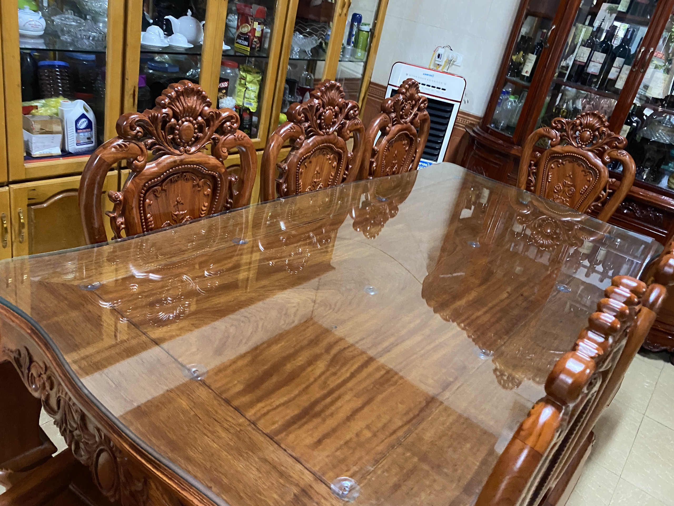 Bộ Bàn Ăn Louis Hoa Hồng 8 ghế ( A Hải - Nghệ An) Bộ Bàn Ăn Louis Hoa Hồng 8 ghế ( A Hải - Nghệ An) 19