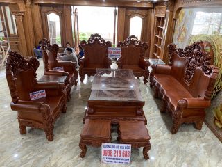 Bộ Hoàng Gia V10 nguyên khối gỗ Hương đá 10 món Bộ Hoàng Gia V10 nguyên khối gỗ Hương đá 10 món 19