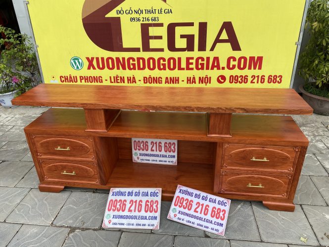 Kệ TiVi nguyên khối 2 tầng gỗ Hương ( A Tuấn - Quảng Ninh) Kệ TiVi nguyên khối 2 tầng gỗ Hương ( A Tuấn - Quảng Ninh) 13