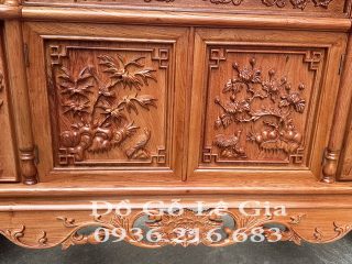 Kệ TiVi Cột Nho gỗ Hương 8