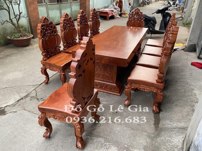 Bàn ăn nguyên khối gỗ Hương (A Phú - Hưng Yên) Bàn ăn nguyên khối gỗ Hương (A Phú - Hưng Yên) 19