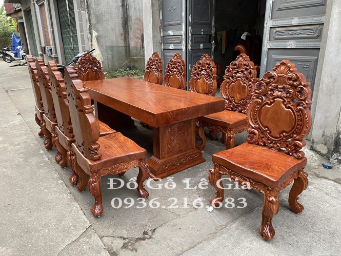 Bàn ăn nguyên khối gỗ Hương (A Phú - Hưng Yên) Bàn ăn nguyên khối gỗ Hương (A Phú - Hưng Yên) 16