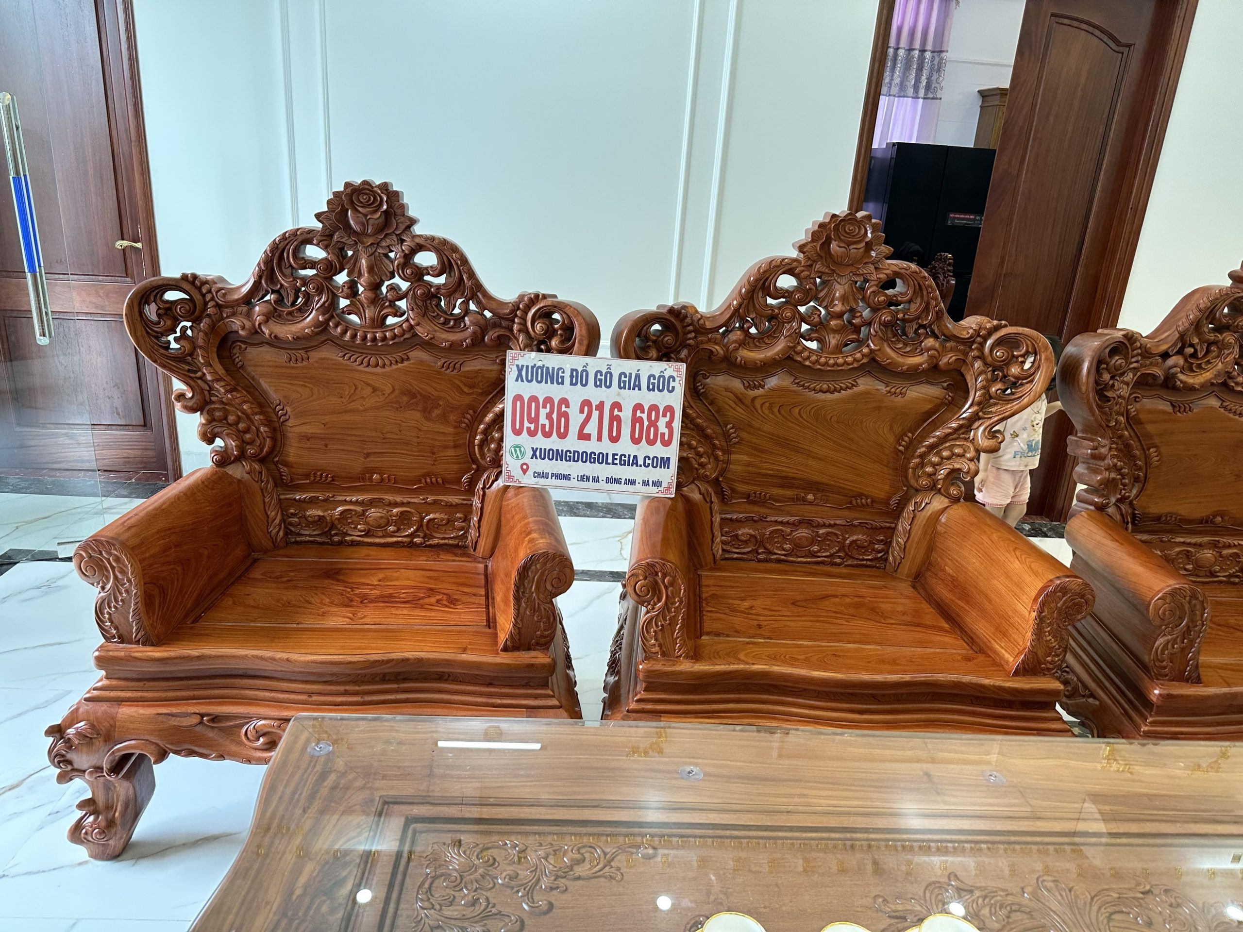 Bộ Hoàng Gia 10 món gỗ Hương (A Thắng - Bắc Giang) 20