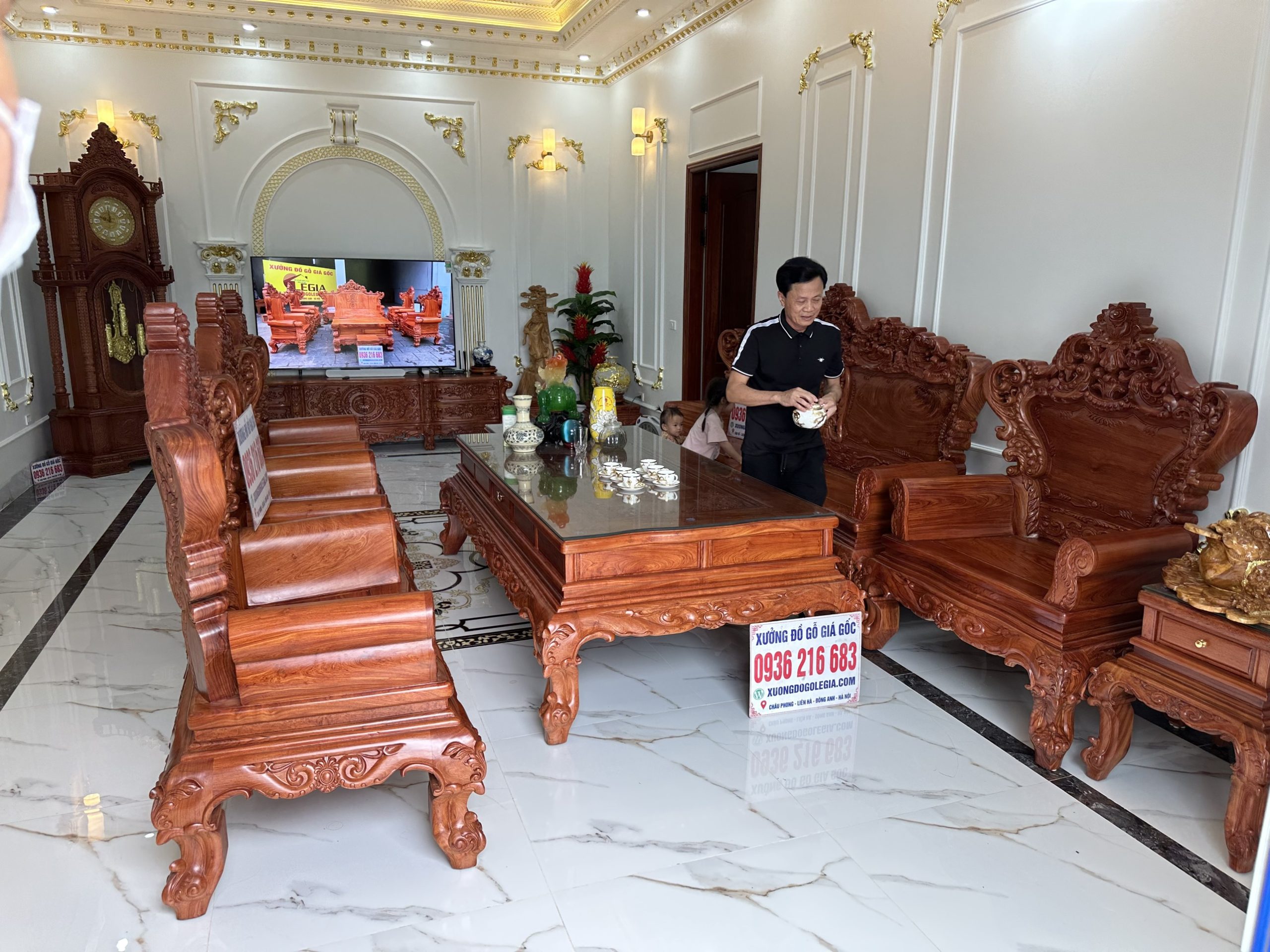 Bộ Hoàng Gia 10 món gỗ Hương (A Thắng - Bắc Giang) 25