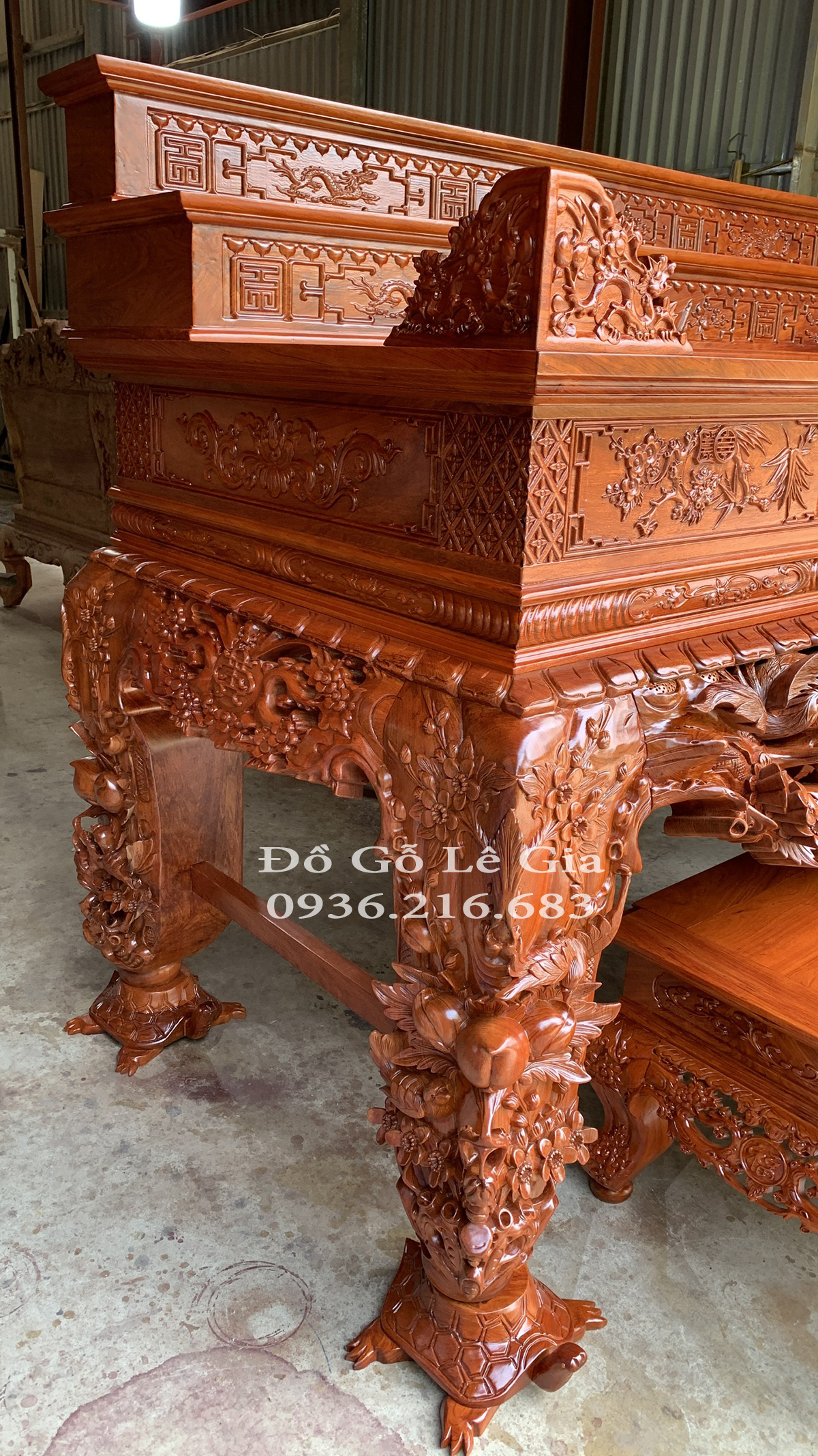 Sập thờ Mai Điểu chân 24 gỗ Hương đá ( Chú Xuân- Thanh Hóa) Sập thờ Mai Điểu chân 24 gỗ Hương đá ( Chú Xuân- Thanh Hóa) 22