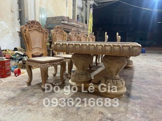 BÀN GHẾ HOÀNG GIA 12 GHẾ 13
