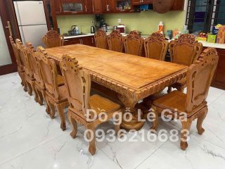 BÀN GHẾ HOÀNG GIA 12 GHẾ 21