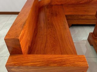 BỘ SOFA GÓC L NGUYÊN KHỐI GỖ HƯƠNG ĐÁ 12