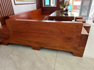 BỘ SOFA GÓC L NGUYÊN KHỐI GỖ HƯƠNG ĐÁ 14