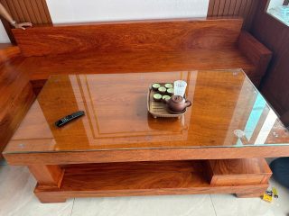 BỘ SOFA GÓC L NGUYÊN KHỐI GỖ HƯƠNG ĐÁ 17