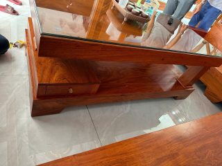 BỘ SOFA GÓC L NGUYÊN KHỐI GỖ HƯƠNG ĐÁ 15