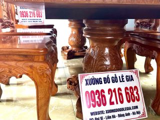 BỘ BÀN ĂN NGUYÊN KHỐI 6 GHẾ HOA HỒNG BỘ BÀN ĂN NGUYÊN KHỐI 6 GHẾ HOA HỒNG 13