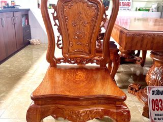 BỘ BÀN ĂN NGUYÊN KHỐI 6 GHẾ HOA HỒNG BỘ BÀN ĂN NGUYÊN KHỐI 6 GHẾ HOA HỒNG 15