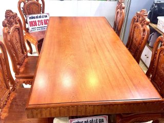 BỘ BÀN ĂN NGUYÊN KHỐI 6 GHẾ HOA HỒNG BỘ BÀN ĂN NGUYÊN KHỐI 6 GHẾ HOA HỒNG 10