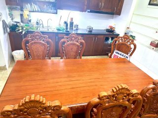 BỘ BÀN ĂN NGUYÊN KHỐI 6 GHẾ HOA HỒNG BỘ BÀN ĂN NGUYÊN KHỐI 6 GHẾ HOA HỒNG 11