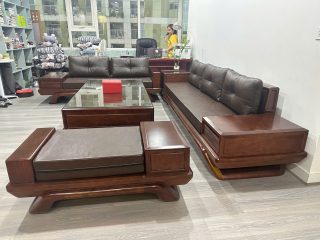 SOFA GÓC L GỖ HƯƠNG ĐÁ 9